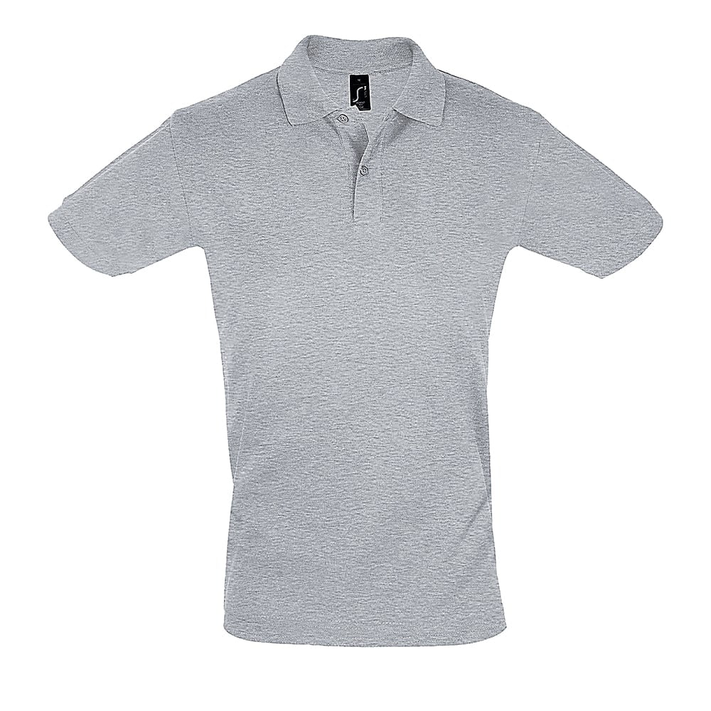 Grey Melange - Męska koszulka polo Perfect