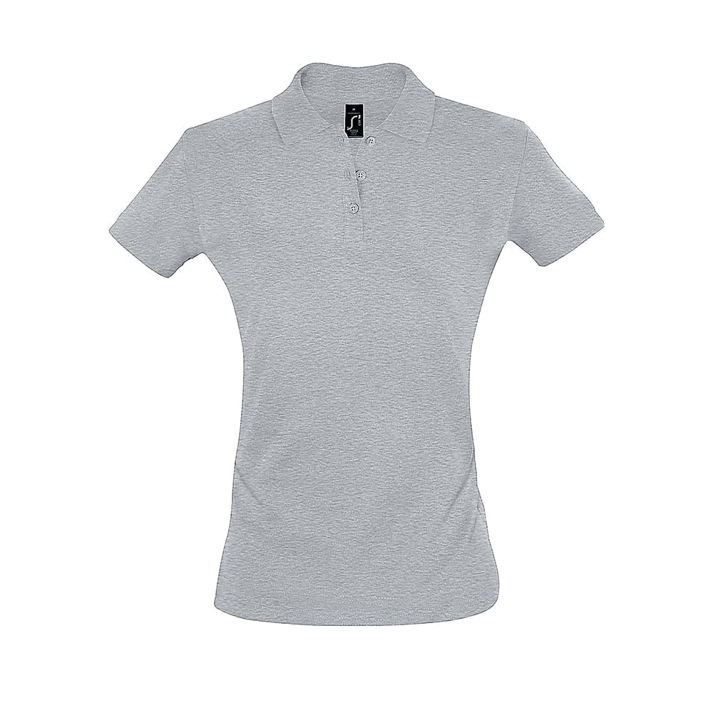 Grey Melange - Damska koszulka polo Perfect