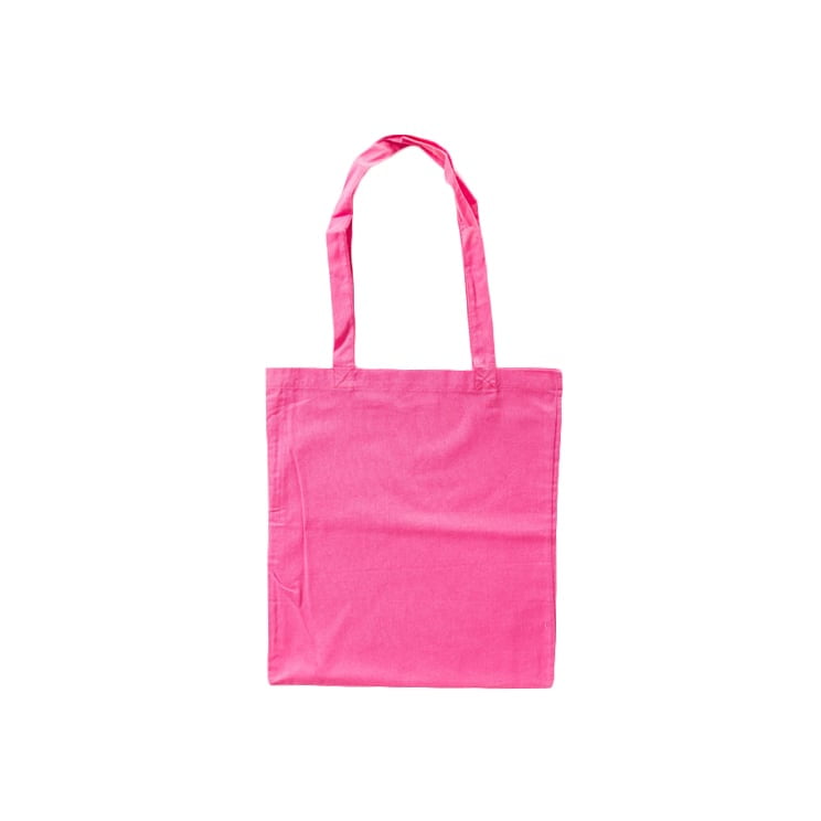 Pink - Cotton bag, long handles