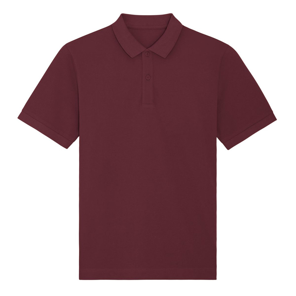 Bawełniana bordowa koszulka polo unisex Stanley Stella Prepster