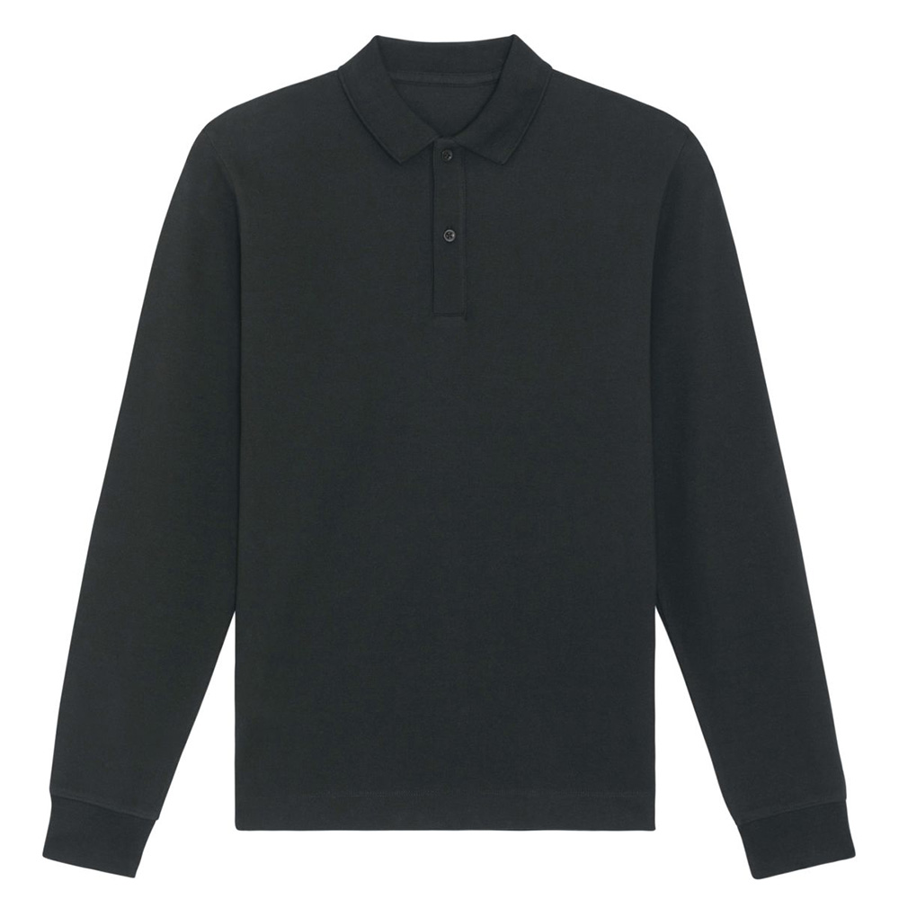 Black - Koszulka polo z długim rękawem unisex Prepster Longsleeve