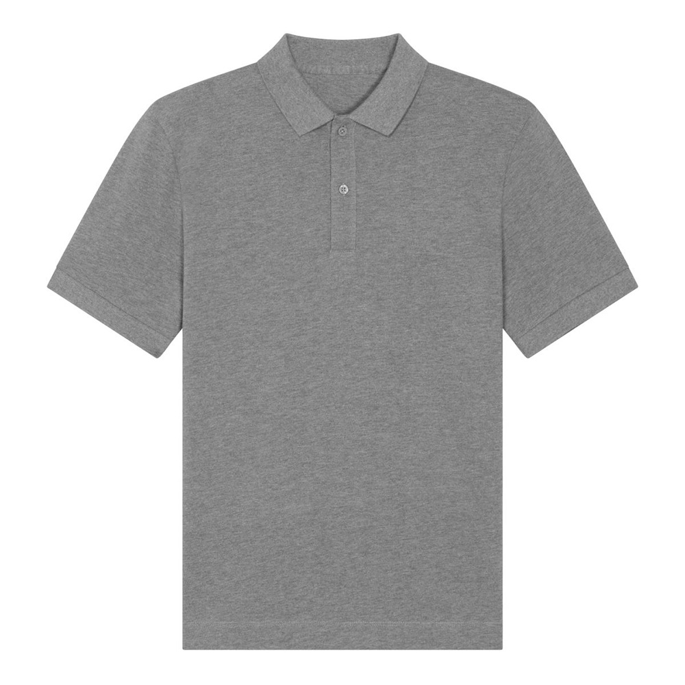 Bawełniana jasnoszara melanżowa koszulka polo unisex Stanley Stella Prepster