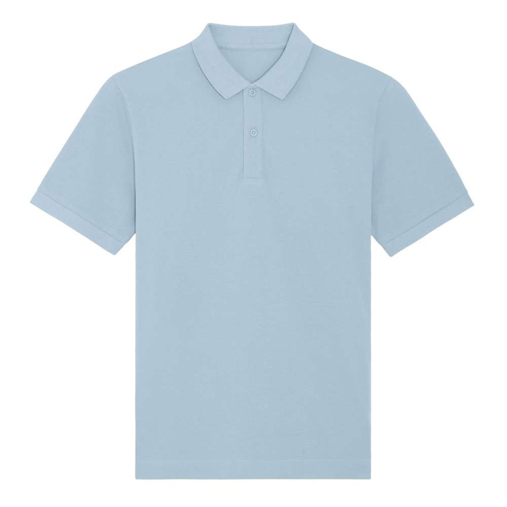 Bawełniana błękitna koszulka polo unisex Stanley Stella Prepster