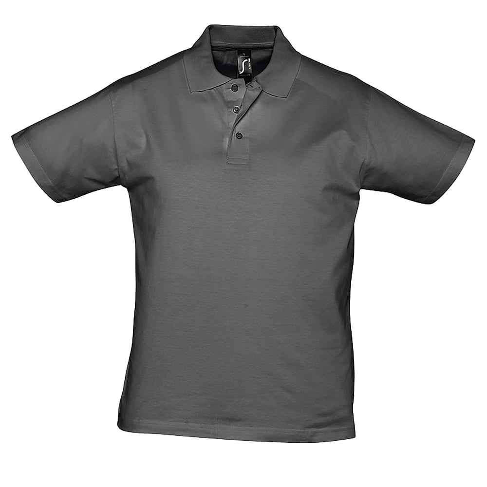 Dark Grey - Męska koszulka polo Prescott