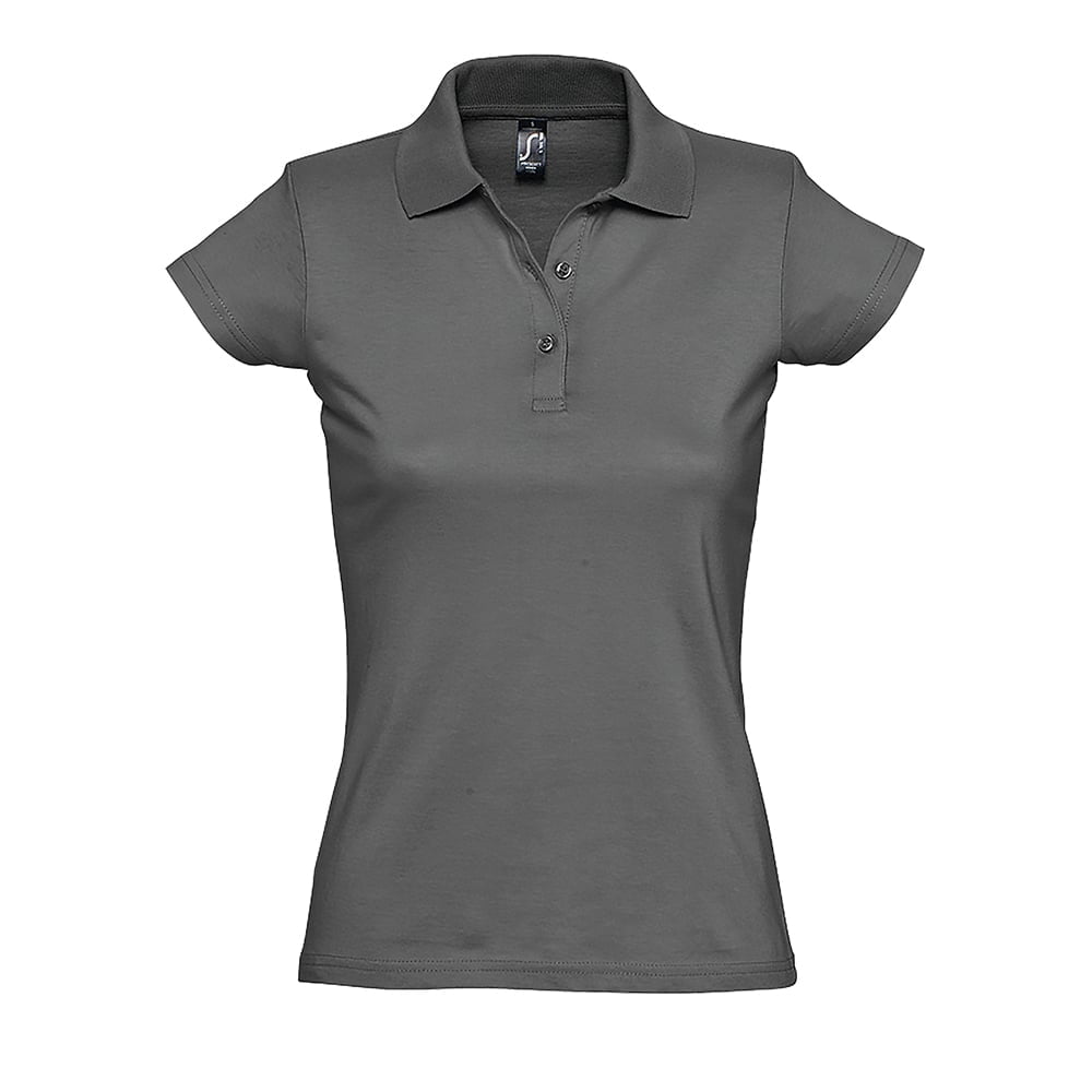 Dark Grey - Damska koszulka polo Prescott