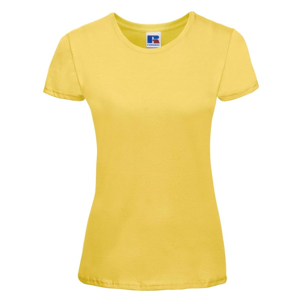 Żółta koszulka damska Oeko tex Slim Fit R-155F-0