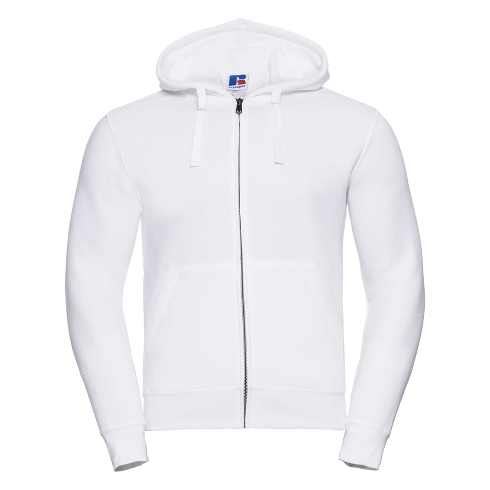 White - Męska bluza z kapturem Authentic