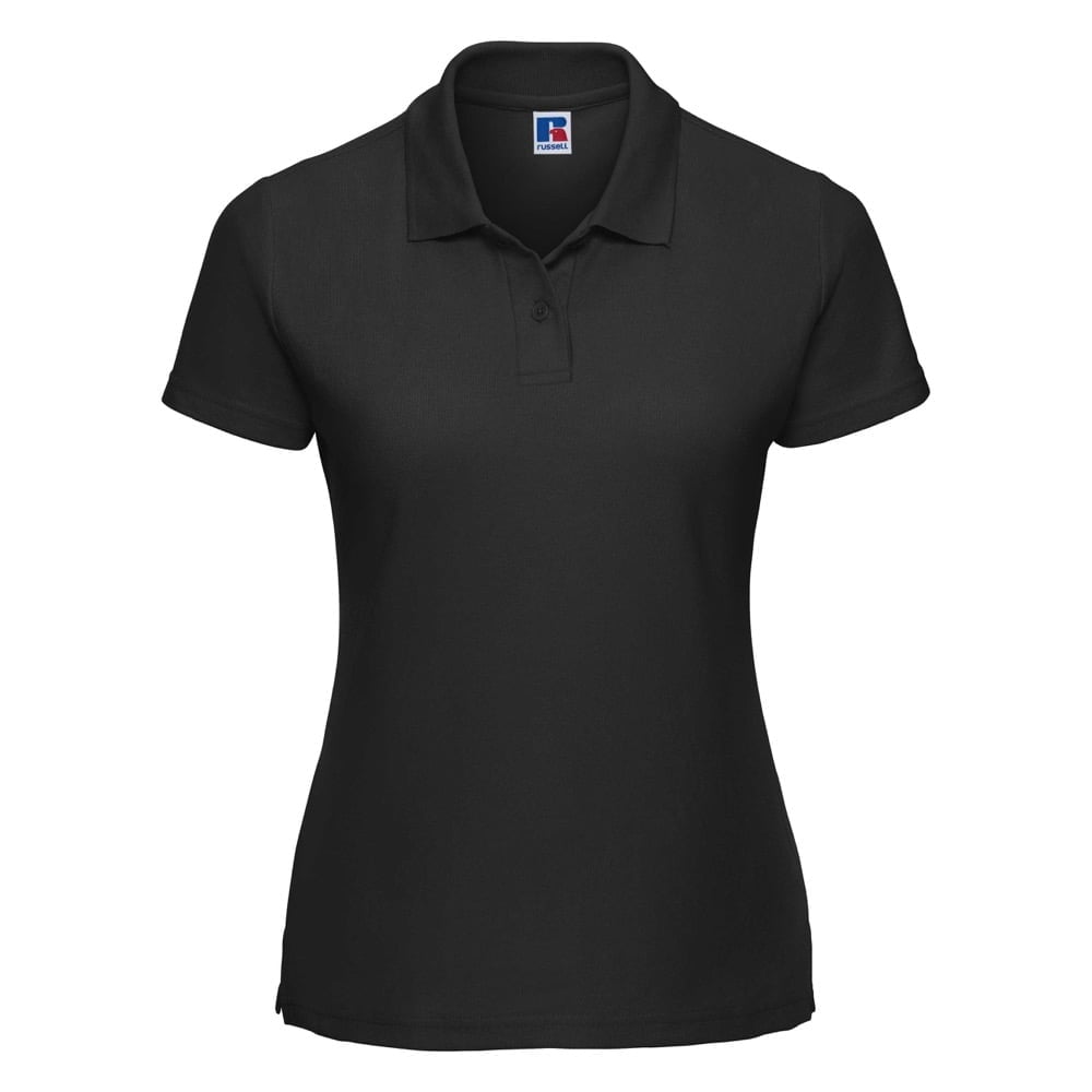 Black - Damska koszulka polo Polycotton