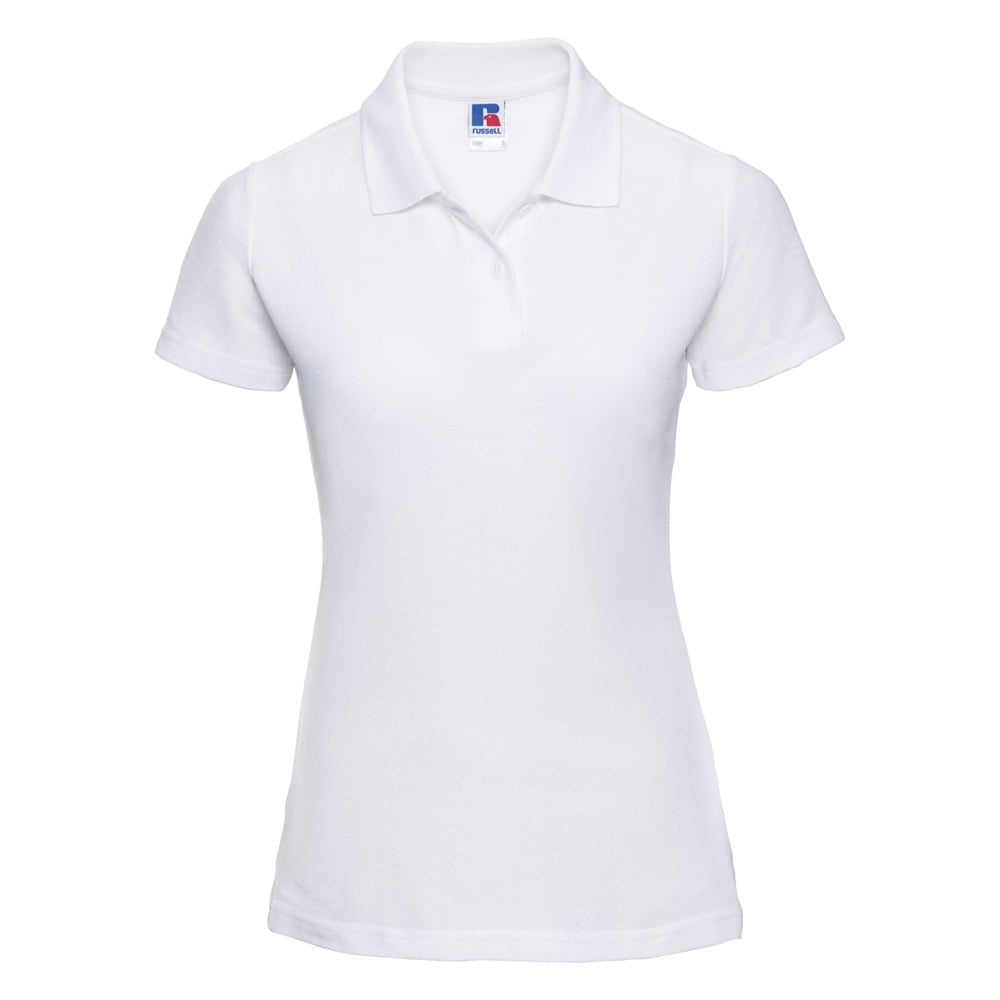 White - Damska koszulka polo Polycotton