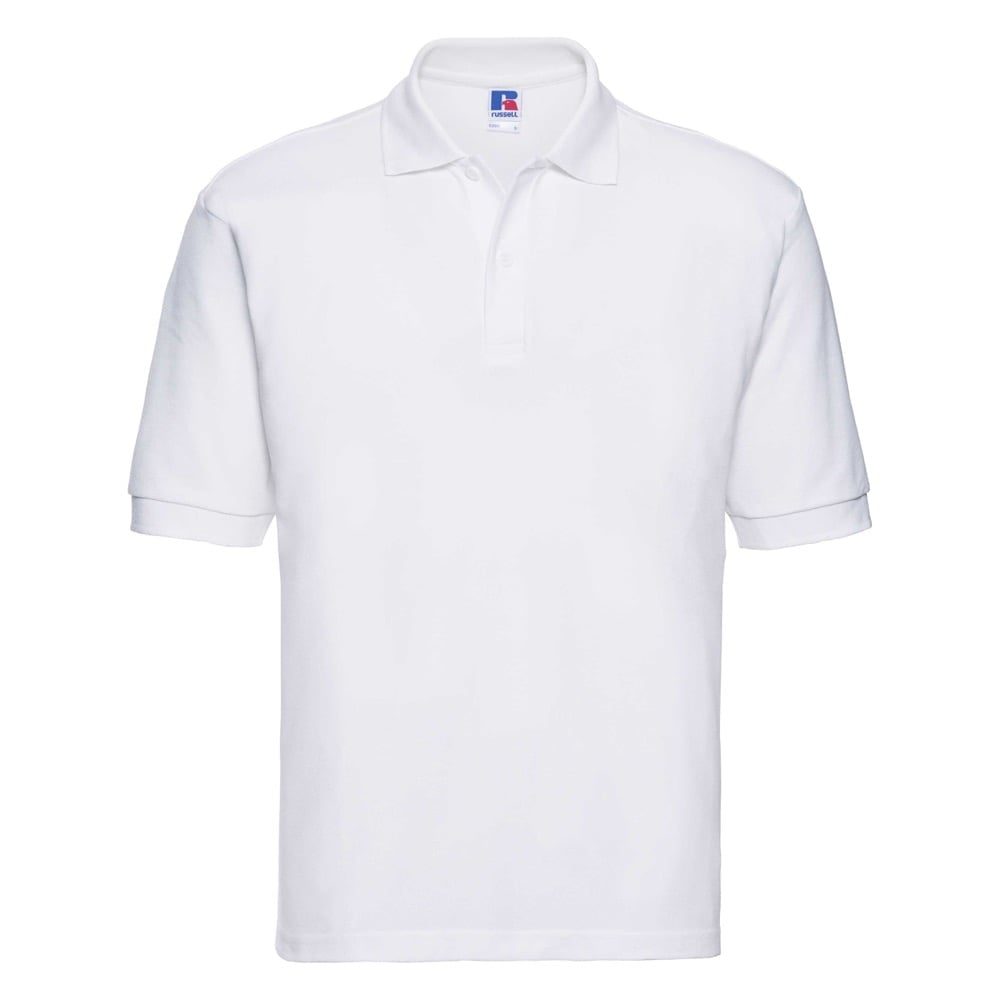White - Męska koszulka polo PolyCotton