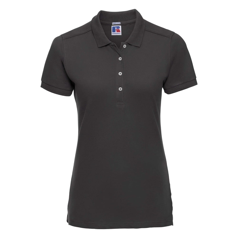 Black - Damska koszulka polo Stretch