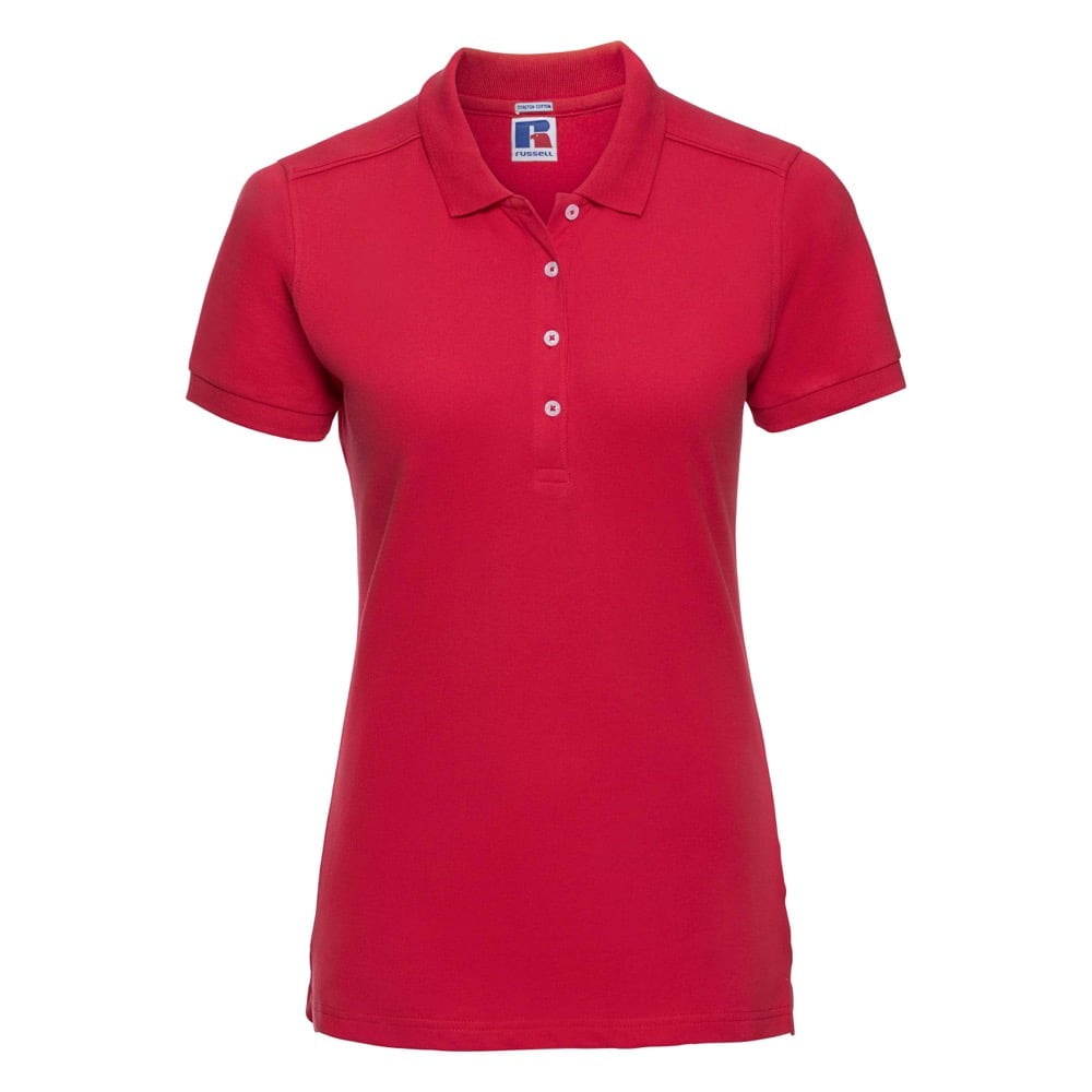 Classic Red - Damska koszulka polo Stretch