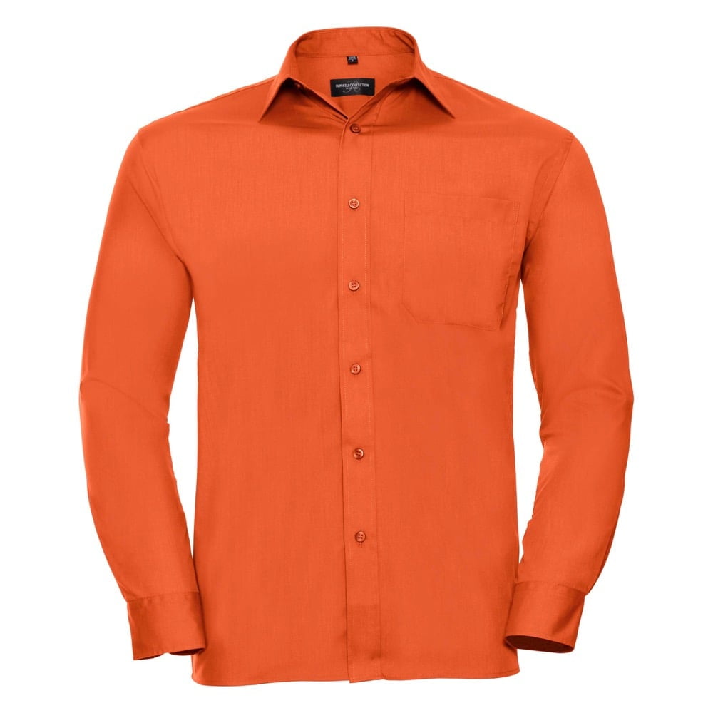 Orange - Męska klasyczna koszula Polycotton