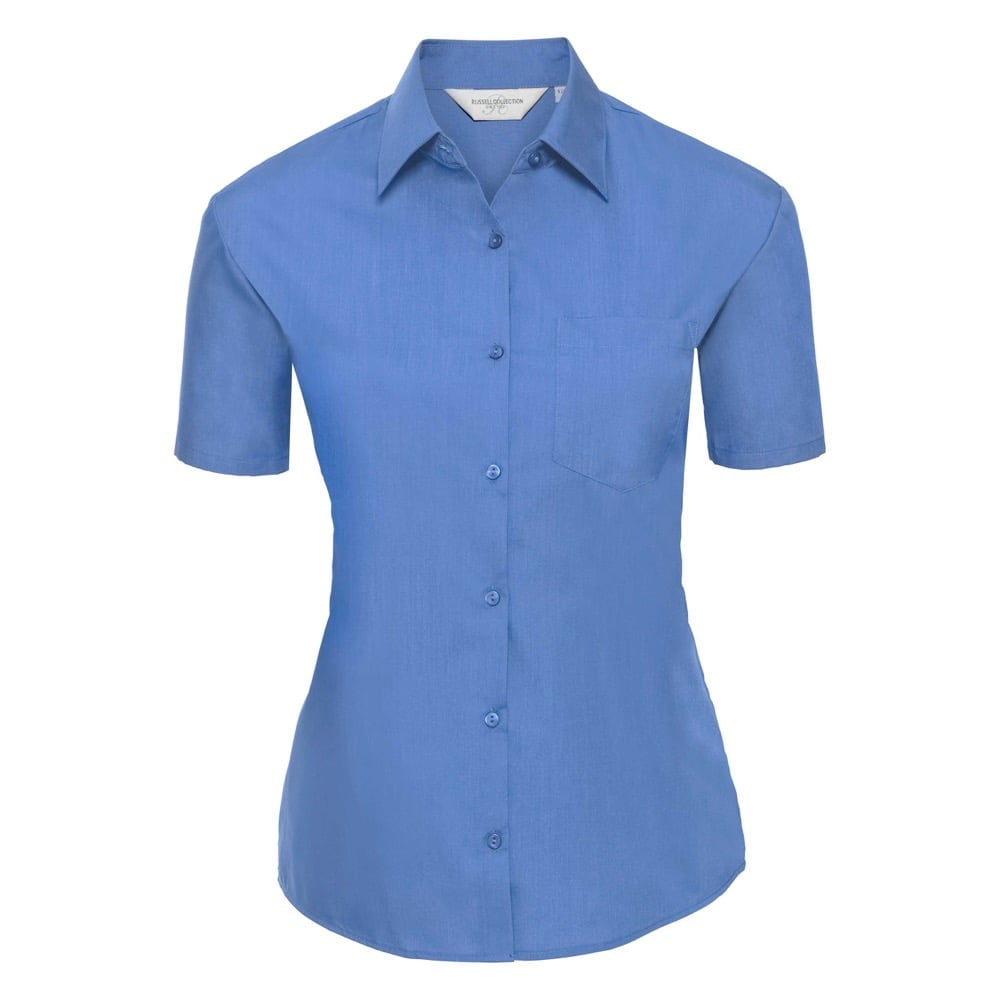 Corporate Blue - Damska klasyczna bluzka Polycotton