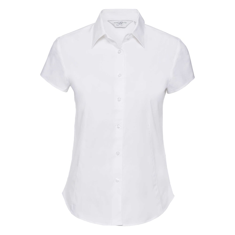 White - Frauen Fitted Bluse Stretch