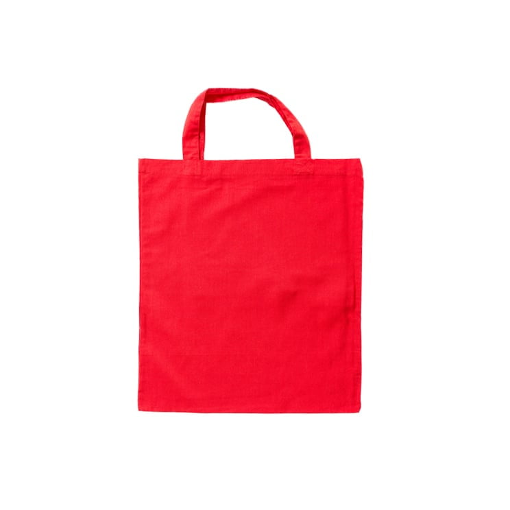 Red - Cotton bag, short handles