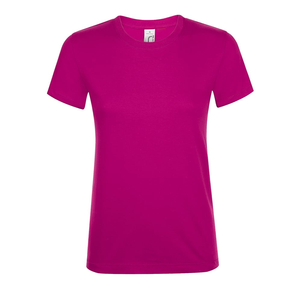Różowa koszulka z własnym haftowanym logo firmy Sol's 01825
