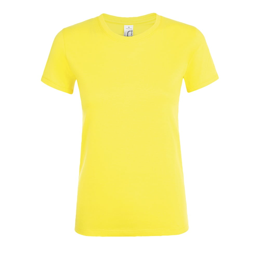 Żółta koszulka z własnym haftowanym logo firmy Sol's 01825
