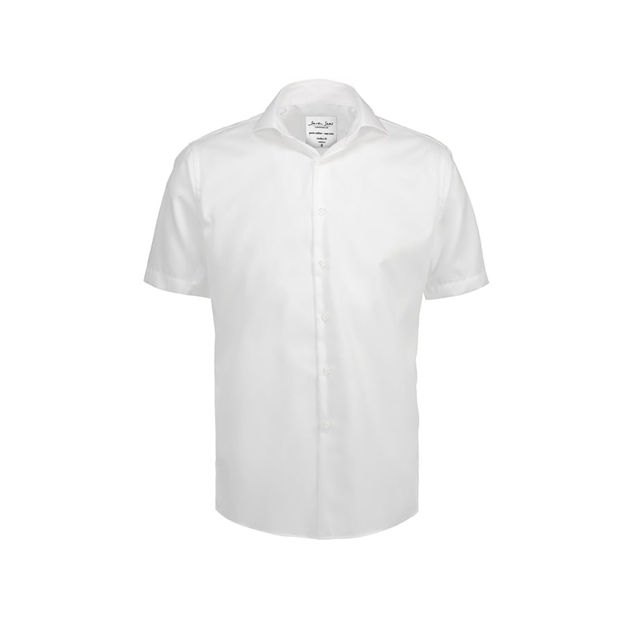 White - Biznesowa koszula z tkaniny fine twill z wykończeniem non iron SS254