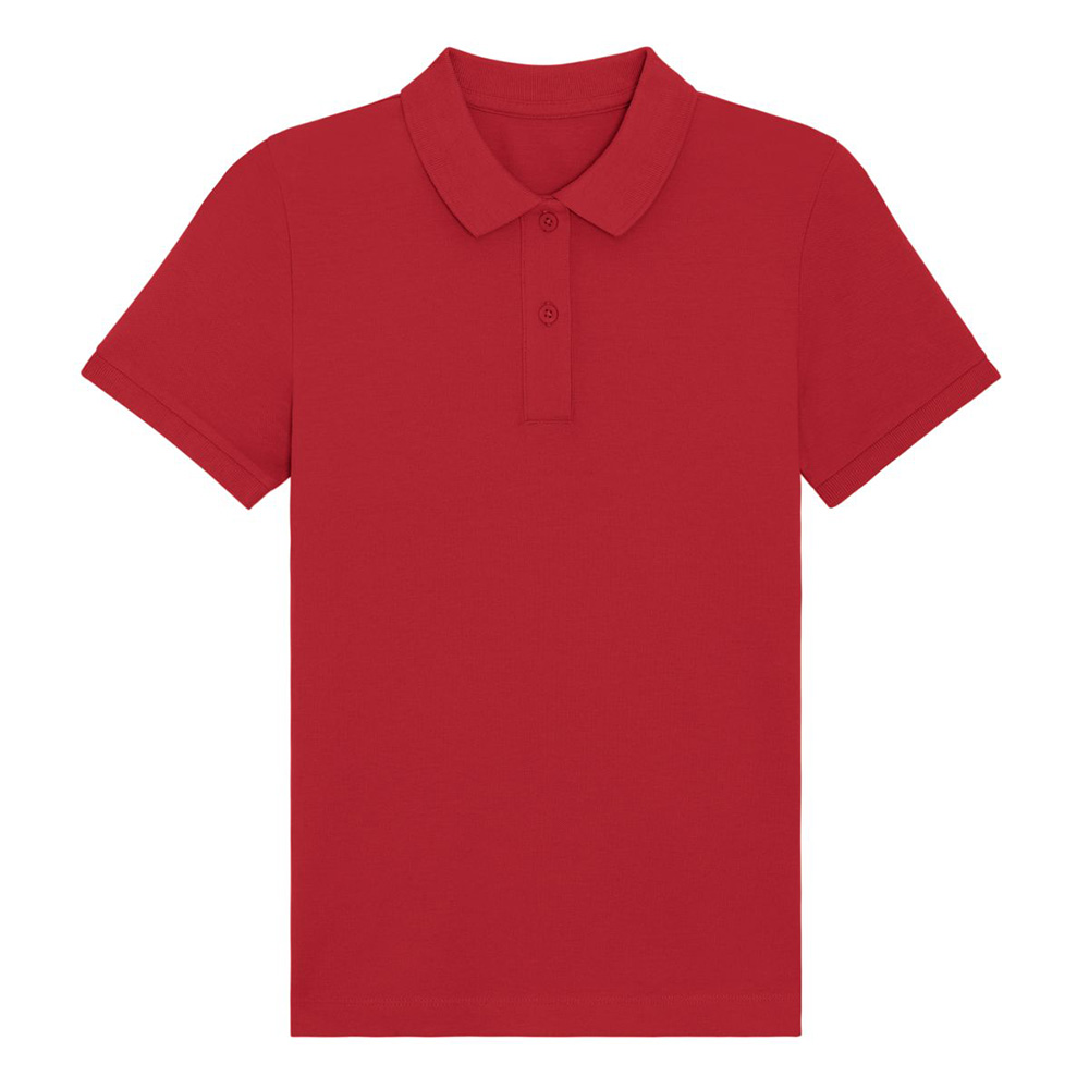 Damska czerwona bawełniana koszulka polo z bawełny organicznej Stella Elliser Stanley Stella