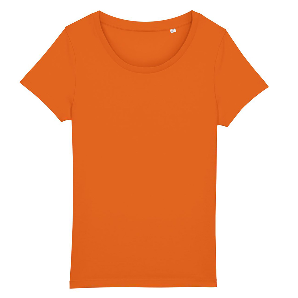 Pomarańczowy damski t-shirt organiczny z logo firmy Stella Jazzer RAVEN
