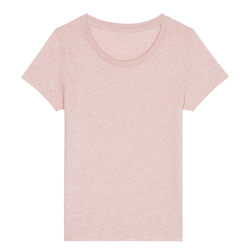 Różowy melanżowy damski t-shirt organiczny z logo firmy Stella Jazzer RAVEN