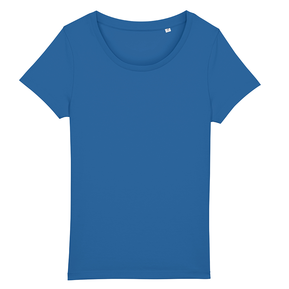 Niebieski damski t-shirt organiczny z logo firmy Stella Jazzer RAVEN