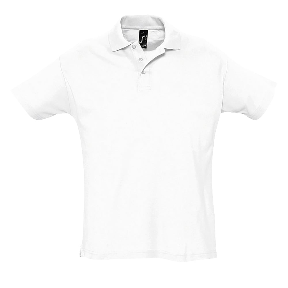 White - Męska koszulka polo Summer II