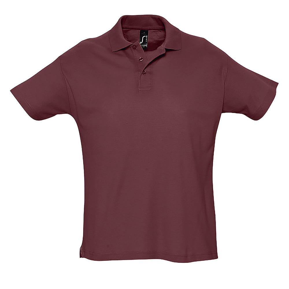 Burgundy - Męska koszulka polo Summer II