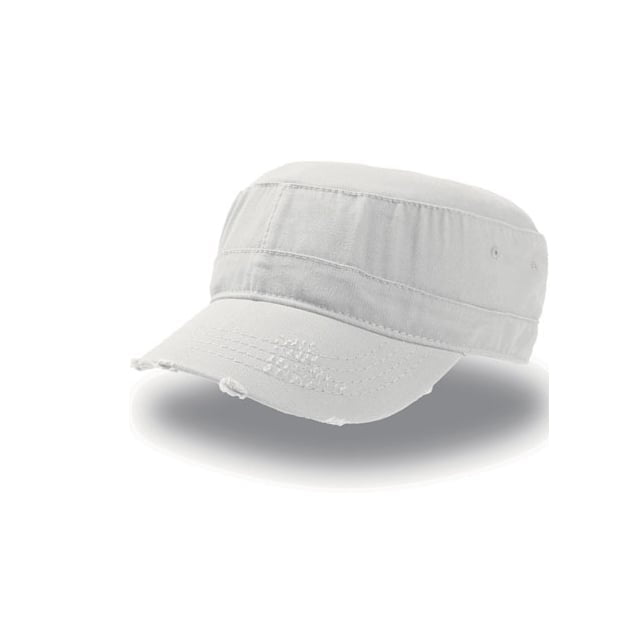 biała militarna czapka