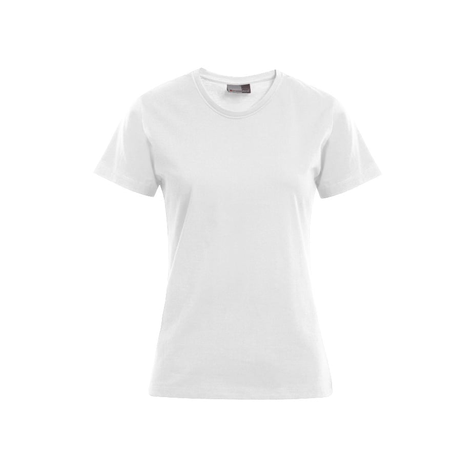 Biała damska koszulka z bawełny Promodoro Premium 3005