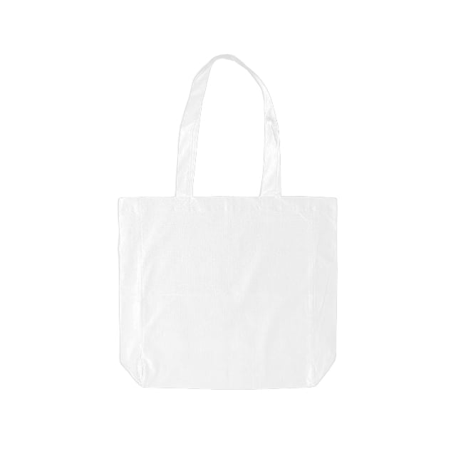 White - Cotton bag with sidefold, long handles