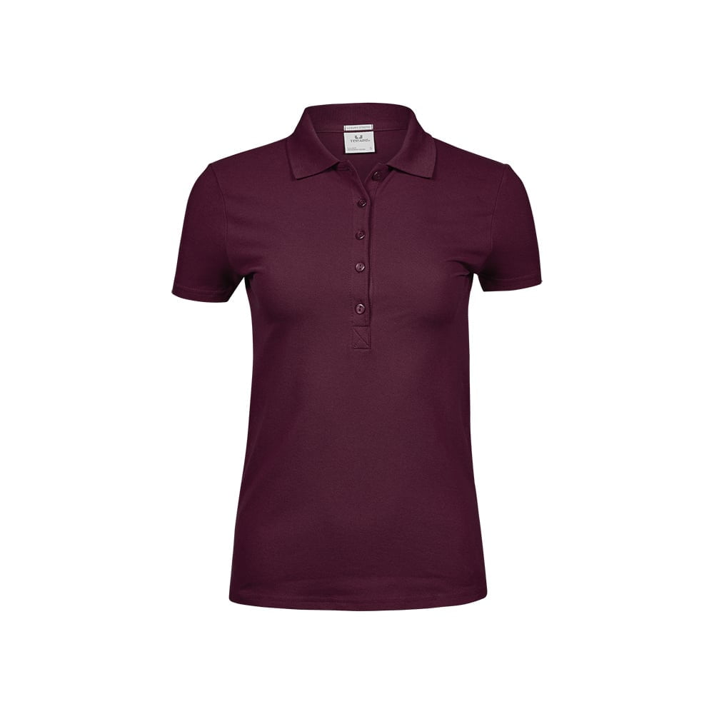 Wine - Damska koszulka polo Luxury Stretch