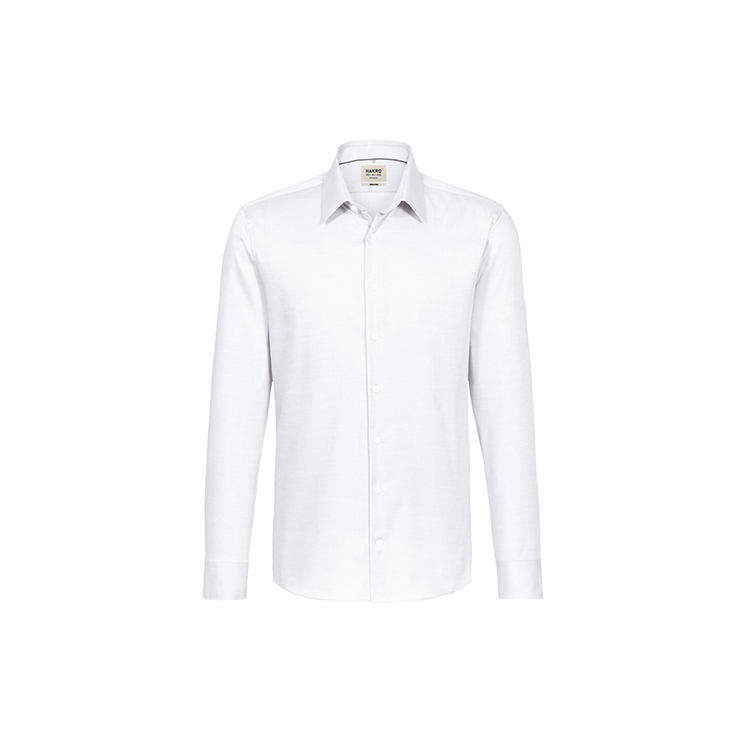 White - Męska bluzka typu oxford Comfort 117