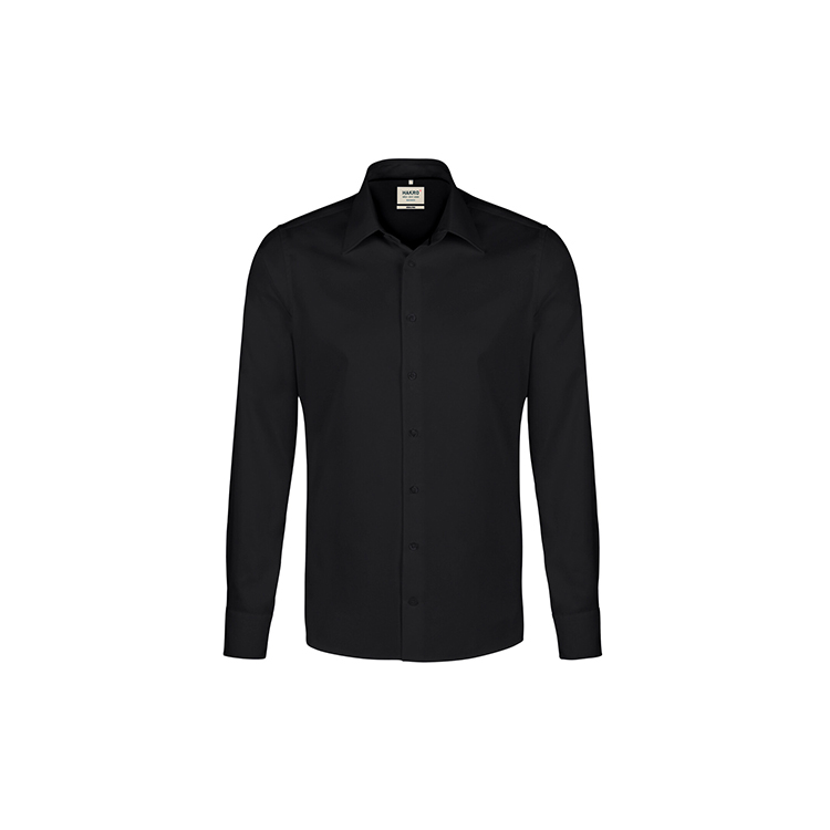 Black - Męska bluzka typu oxford Comfort 117