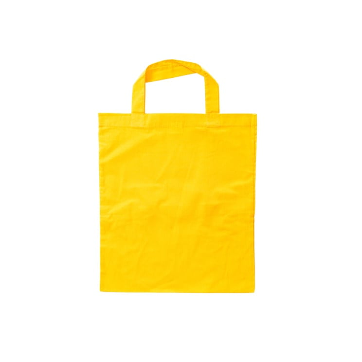 Yellow - Cotton bag, short handles