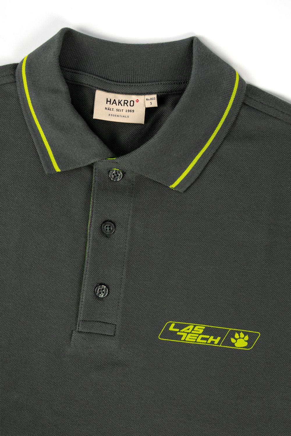 Koszulka polo z sitodrukiem w kolorze dopasowanym do kontrastowych elementów polówki