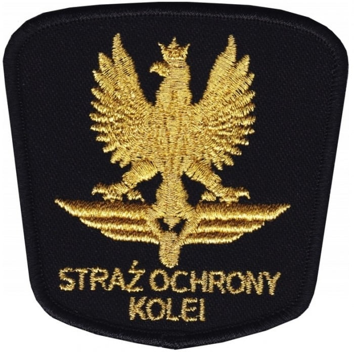 Straż ochrony kolei - logo haftowane - producent RAVEN