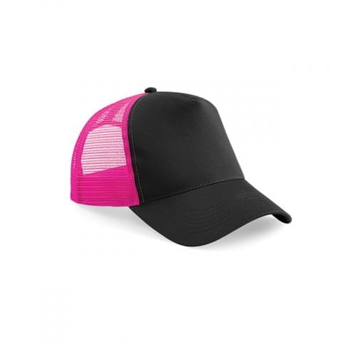 czarno-różowa czapka snapback trucker
