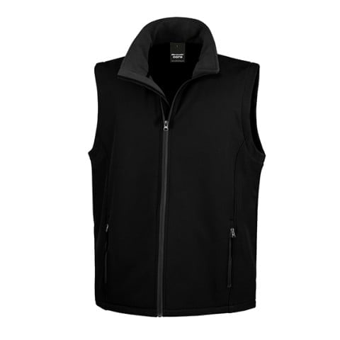 Black - Herren Softshell Bodywarmer Printable