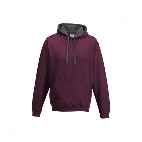 Burgundy/Charcoal - Bluza z kapturem Varsity Hoodie