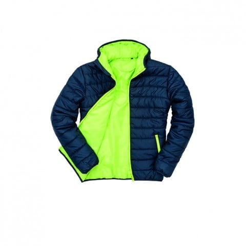 Navy/Lime - Kurtka pikowana R233M