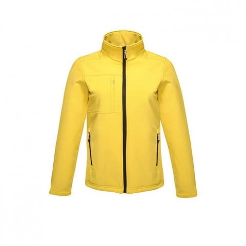 gelb softshell mit stickerei