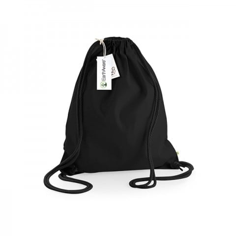 Black/Black - Bio-Baumwolle Gymsack EarthAware™