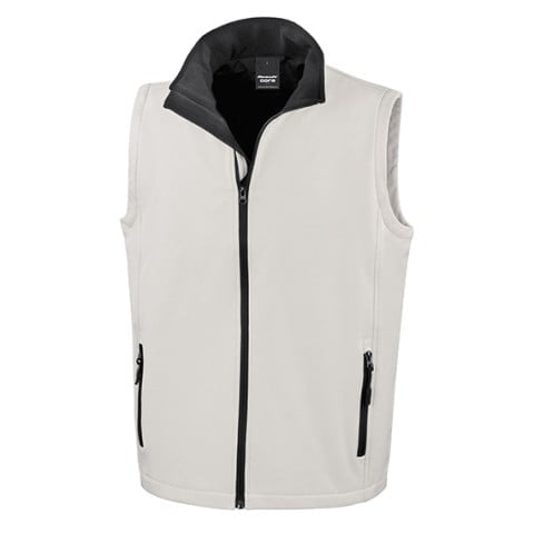 White - Herren Softshell Bodywarmer Printable