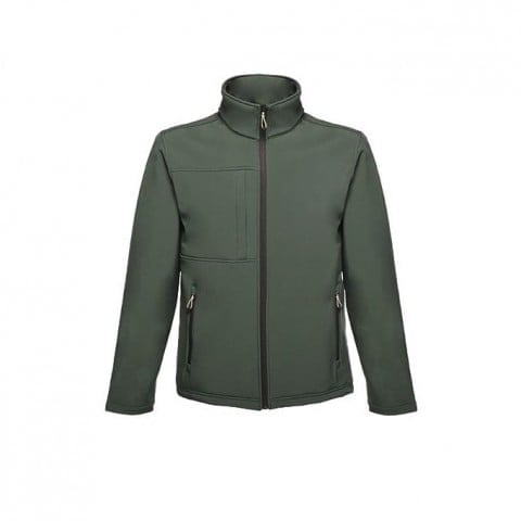 khaki softshell mit stickerei
