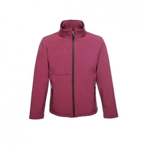 wine softshell mit stickerei