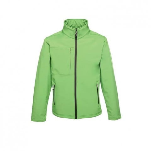 grun softshell mit stickerei
