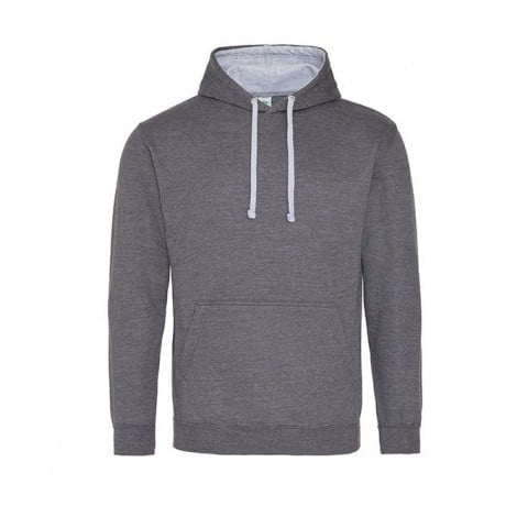 Charcoal/Heather Grey - Bluza z kapturem Varsity Hoodie