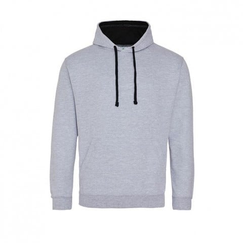 Heather Grey/Jet Black - Bluza z kapturem Varsity Hoodie